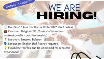 CALL FOR APPLICATIONS:  Traineeship Positions (CIP)